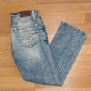 BKE Acid Wash Crop/Ankle/Capri Jeans  25 x 24.5